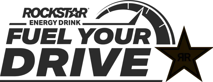 Rockstar Energy logo with above text Fuel Your Ride